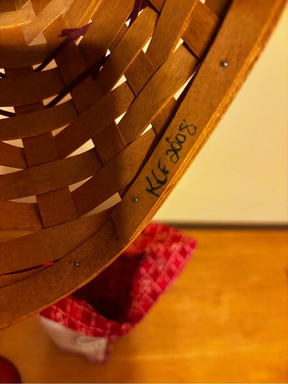 2008 Longaberger Sweetheart True Love Basket Set